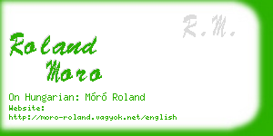 roland moro business card