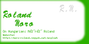 roland moro business card